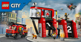 LEGO 60414 City Brandstation Med Skivspelare Stege Fordon, Byggleksaksväska