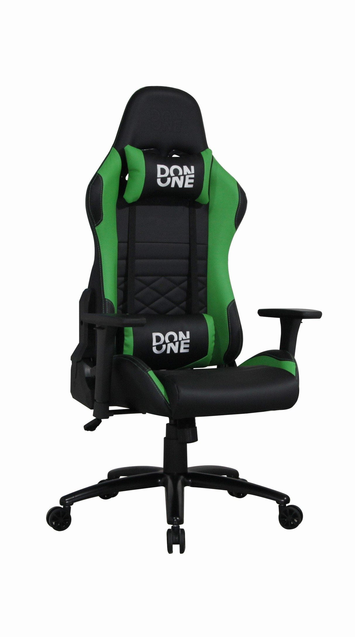 Don One - GC300 Gamer Stol Svart/Grön - PU Läder - Upp Till 120 KG