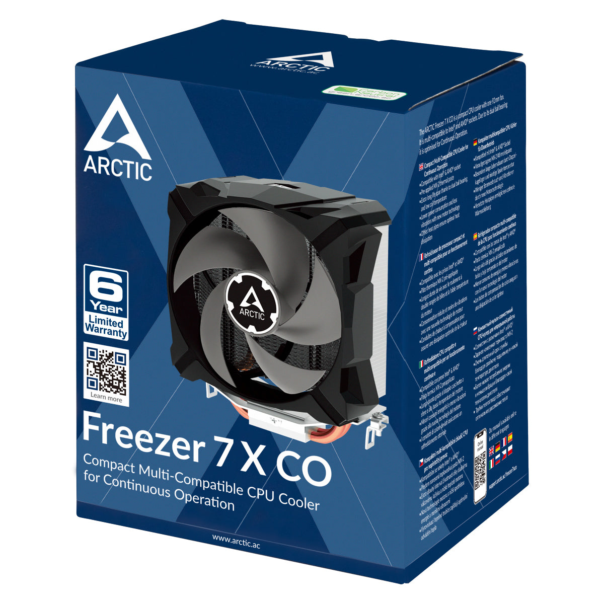 ARCTIC Freezer 7X Processorkylare 1-pack Svart 92 Mm