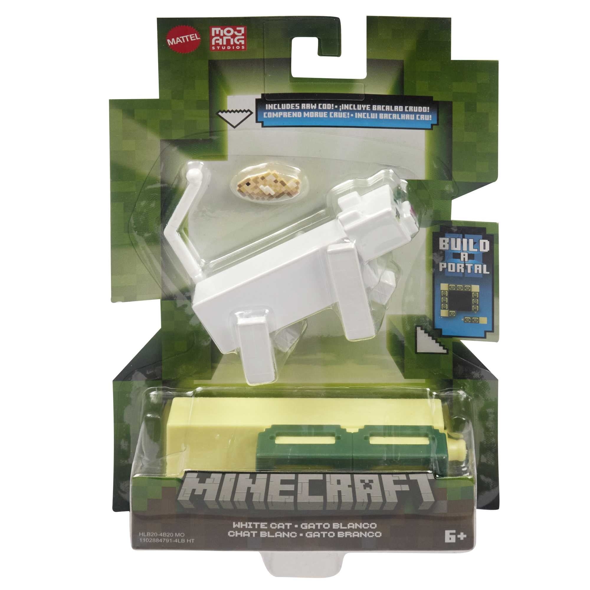 Minecraft - Biome Builds 8 Cm Figur - Vit Katt (HLB20)