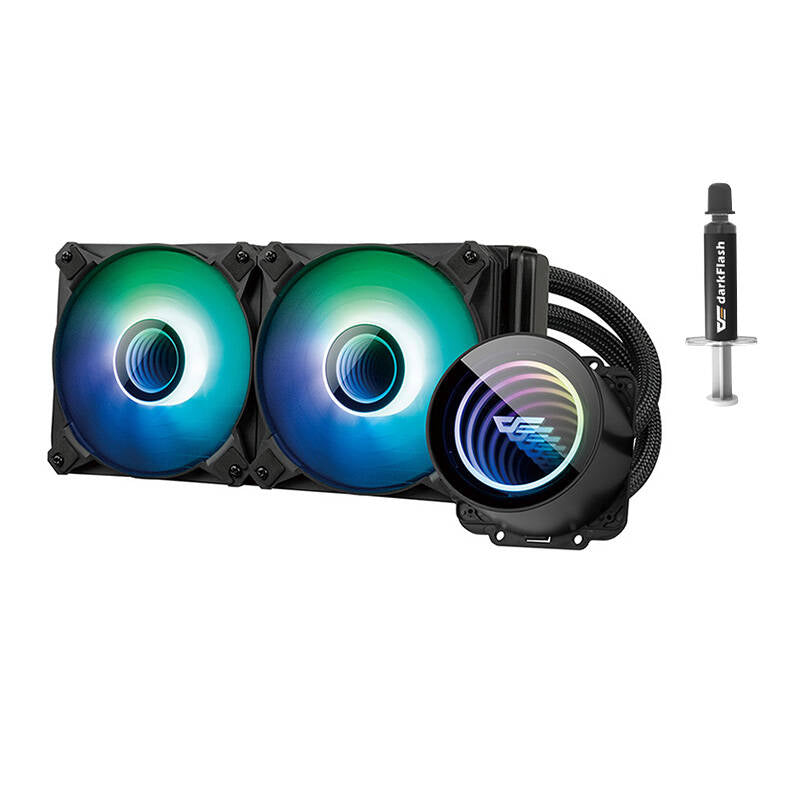 PC Vattenkylning Darkflash DX240 V2 ARGB 2x 120x120 (svart)