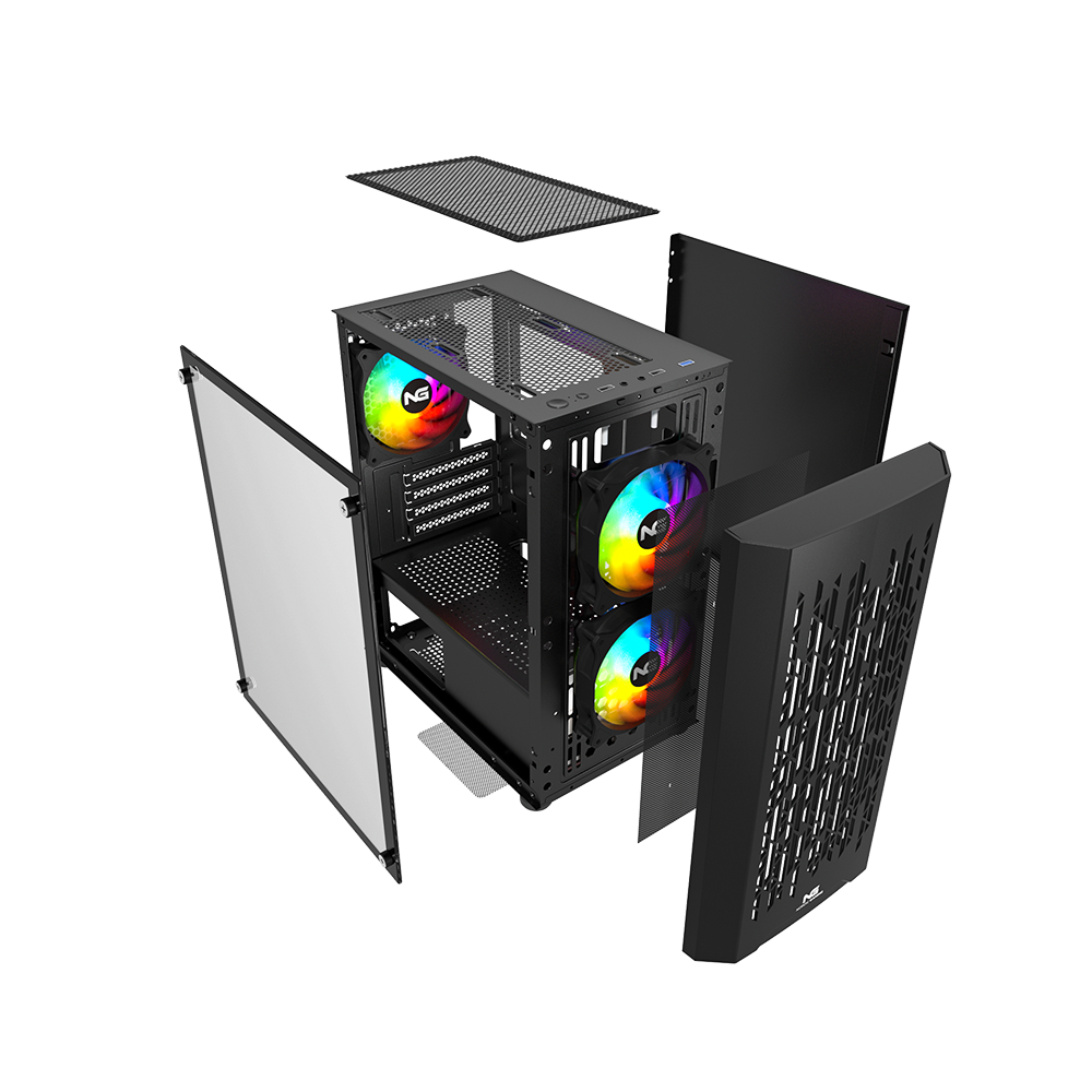 Nordic Gaming Fenris RGB Mini Tower micro-ATX - Svart