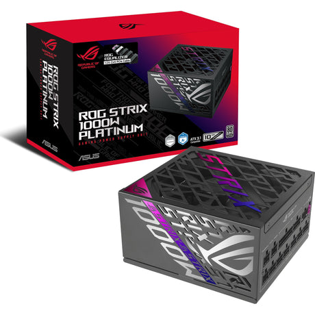 ASUS ROG Strix 1000W Platinum – sort ROG Equalizer-strømforsyning med modulære kabler