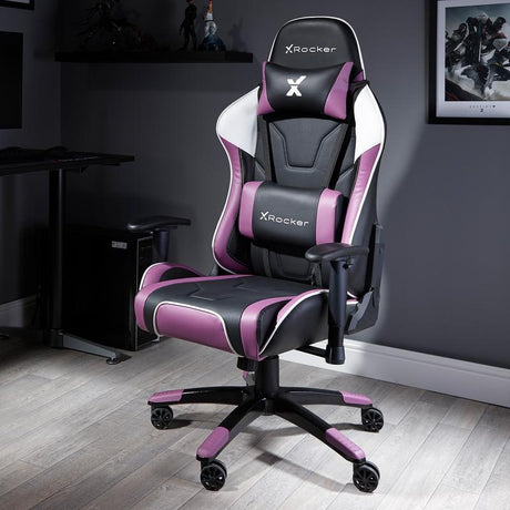 X Rocker PURPLE Agility Sport Esport Gaming Chair X-Rocker
