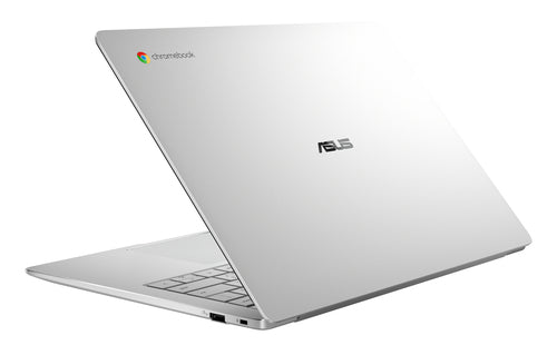 ASUS Chromebook CM14 CM1406CM4A-LY0050 – set skråt forfra (vinkel 2); tastaturlayout illustrativt