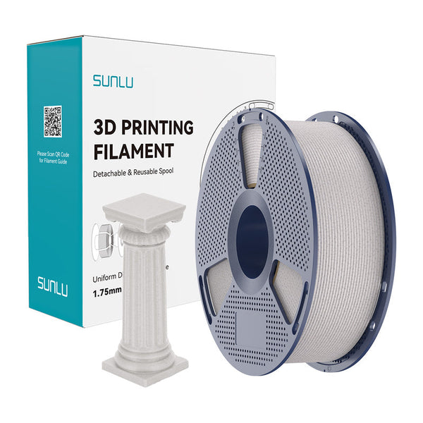 Sunlu PLA High-Speed Marble filament – lysegrå, 1,75 mm, 1 kg