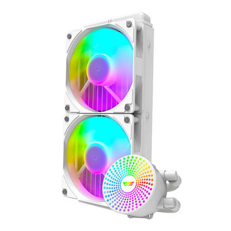 PC Vattenkylning Darkflash DC240 ARGB 2x 120x120 (vit)