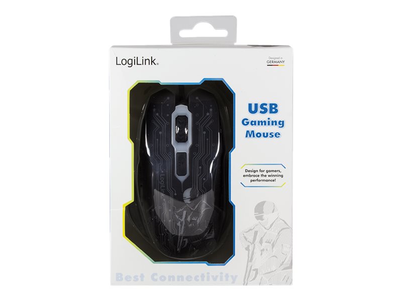 LogiLink Gaming Mouse Optisk Kabel Svart