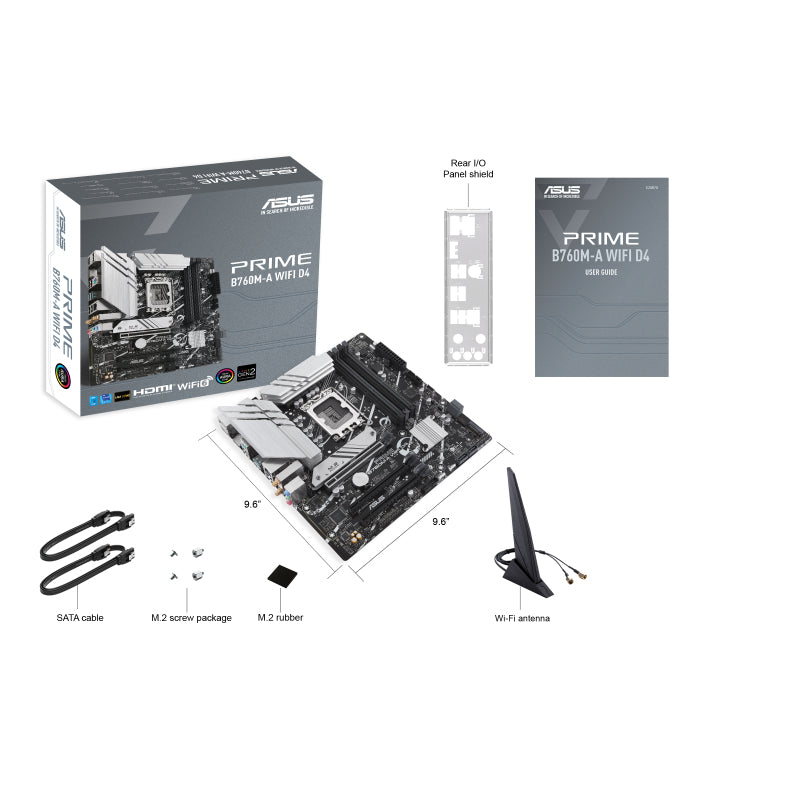 ASUS PRIME B760M-A WIFI D4 (mATX, B760, LGA 1700, DDR4)