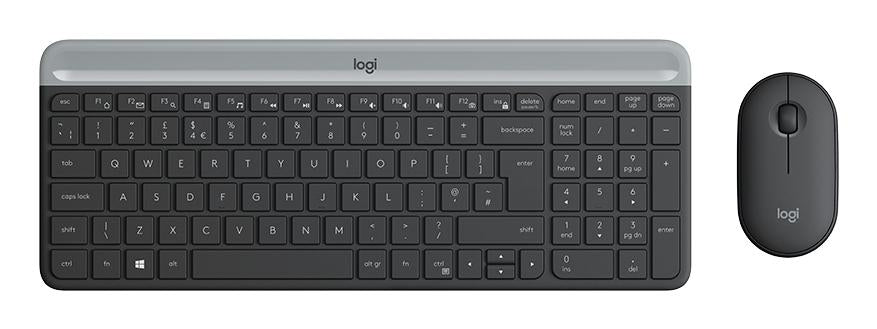 Logitech - Slim Wireless Keyboard and Mouse Combo MK470 NORDIC Logitech