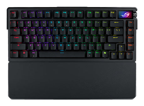 ASUS ROG Azoth Extreme – taster og arbejdsflade set ovenfra; tastaturlayout illustrativt