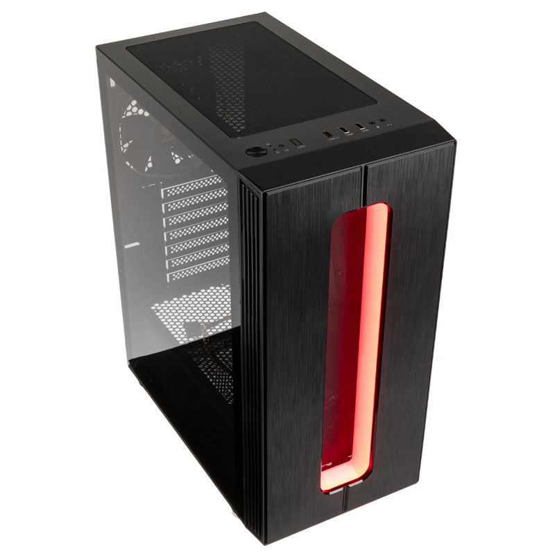Kolink Nimbus RGB Midi-Tower, härdat glas - Svart