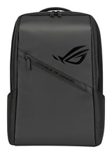 ASUS ROG Ranger 16 BP2501 rygsæk, sort – forside med ROG-logo og skrå lynlås