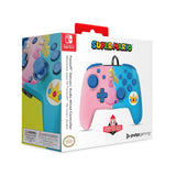 PDP Faceoff Deluxe Audio Wired Controller Peach Licensed Switch