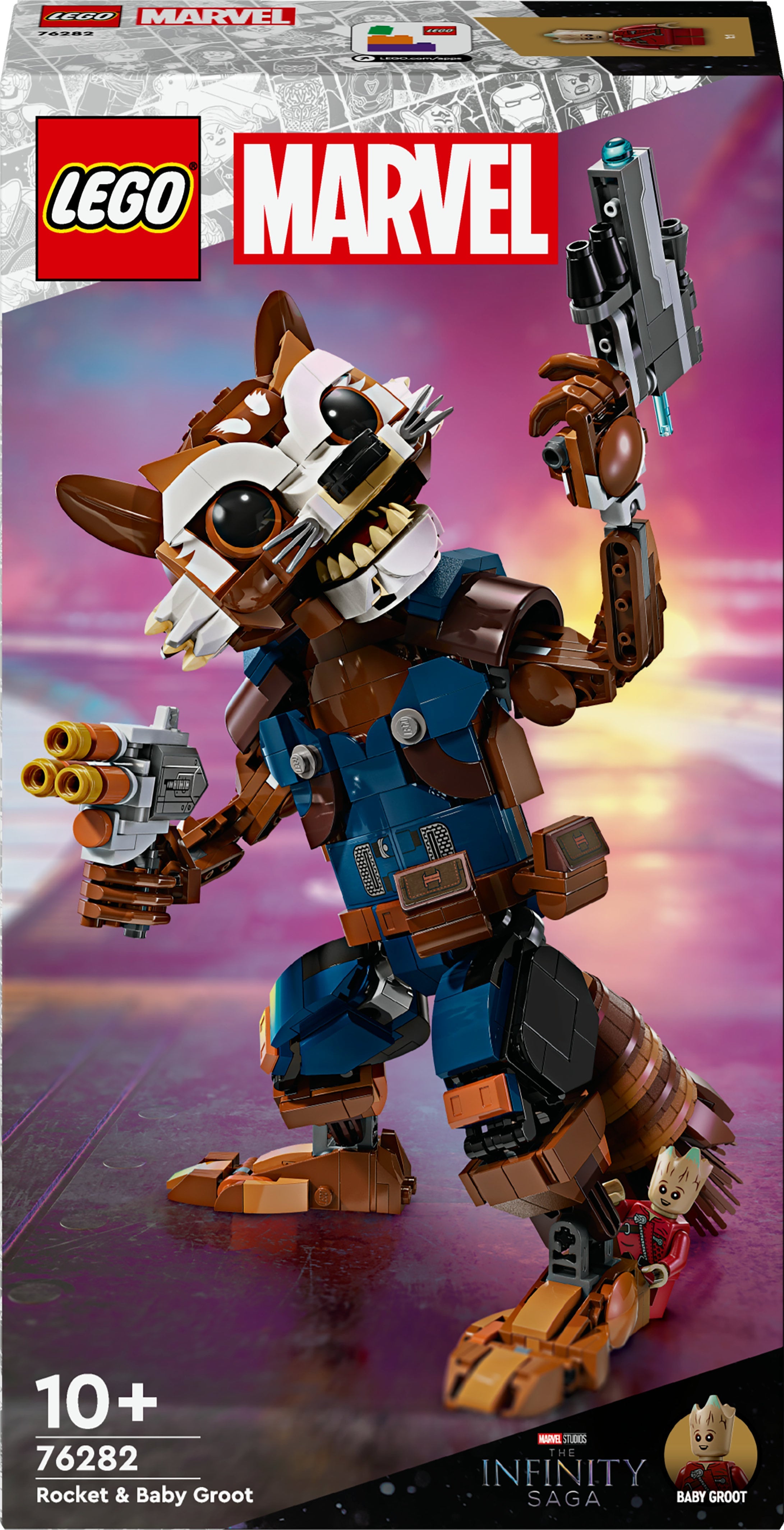 LEGO 76282 Marvel Super Heroes Raket &amp;amp; Baby Groot, Byggleksak
