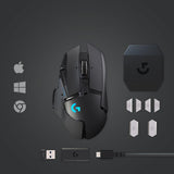 Logitech G502 Lightspeed Wireless - Spelmus - Svart
