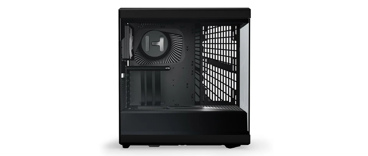 HYTE Y40 Black Miditower - Panoramic Glass View - Inkluderad PCIe 4.0-stigkabel - 2 InkluderadeFläktar