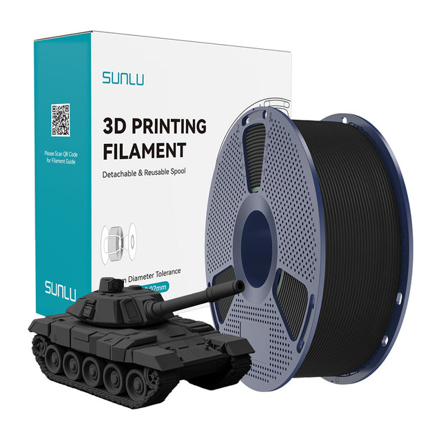 Sunlu PLA+ High-Speed filament – sort, 1,75 mm, 1 kg