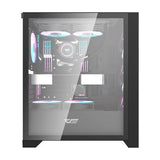 Datorfodral Darkflash DRX70 GLASS + 4 RGB-fläktar (svart)