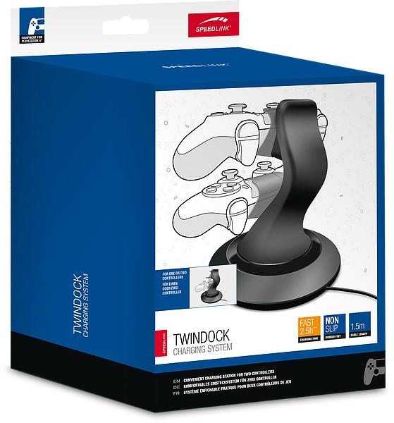 Speedlink - TwinDock Laddningssystem För PS4, Svart