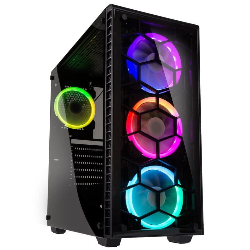 Kolink Observatory RGB Midi-Tower, Härdat Glas - Svart Fönster