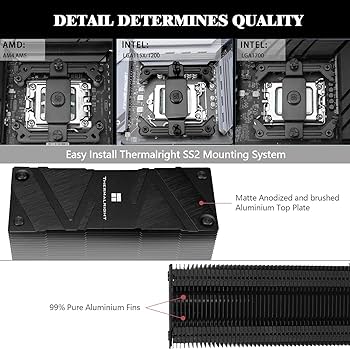 Thermalright Assassin Spirit 120 EVO Dark - CPU-kylare, Toppplatta