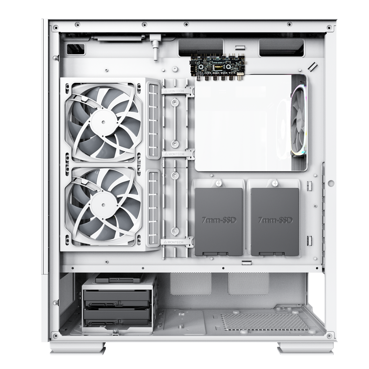 Montech Sky Two White - Midi-tower - E-ATX - 4x ARGB PWM-Fläktar