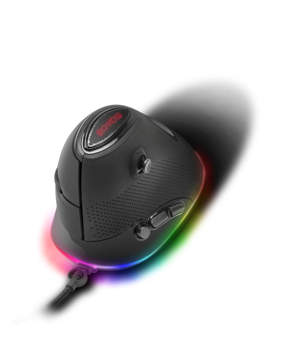 SpeedLink SOVOS Vertikal RGB-spelmus, Svart