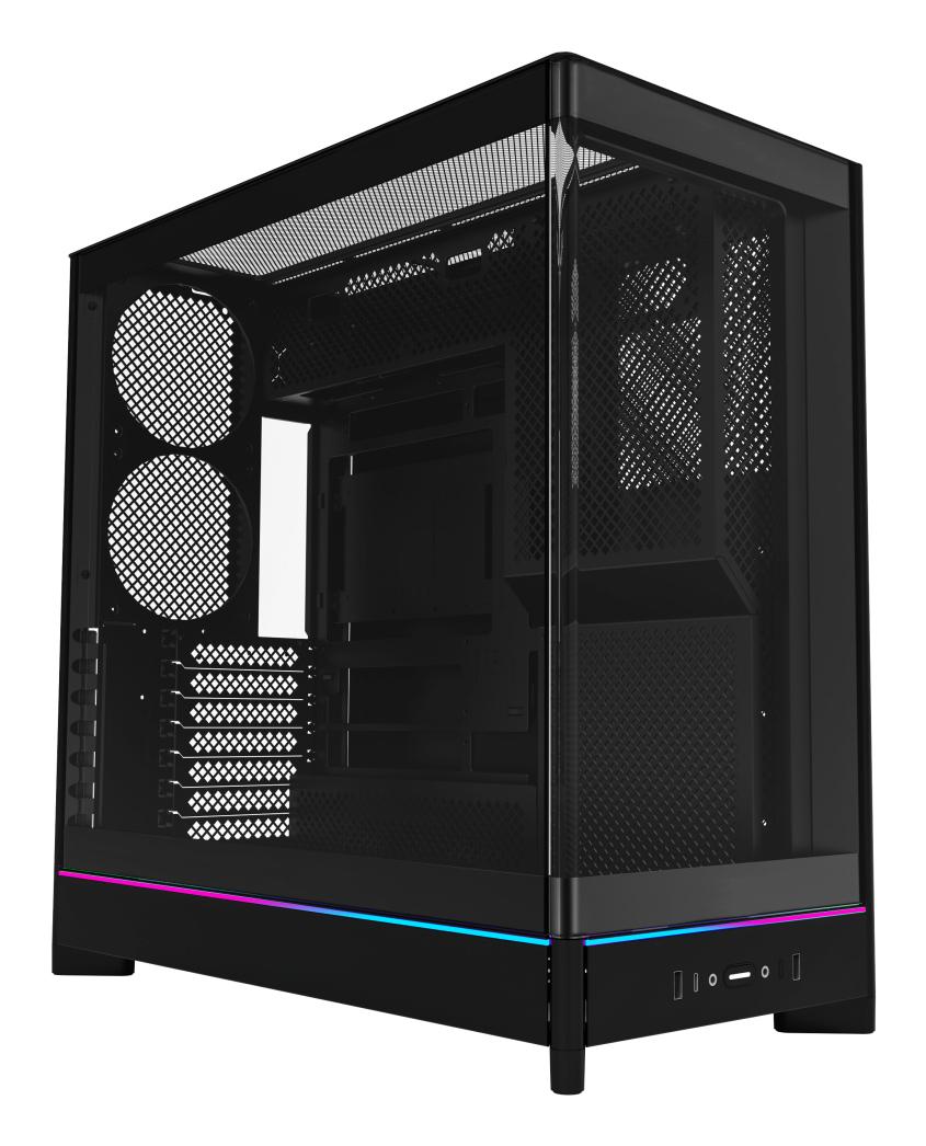 Montech HS02, Glass front, ATX, no fans - Black Telon Technology Co Ltd (Montech)