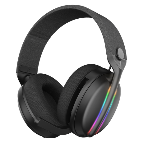 Subsonic Vektra – sort trådløst gamingheadset med RGB – siden med RGB