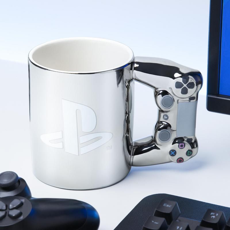 Playstation DS4 Silver Controller Mugg