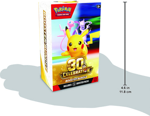 Pokémon TCG 30th Celebration – Booster Bundle – 6 pakker – æske med illustration af højden
