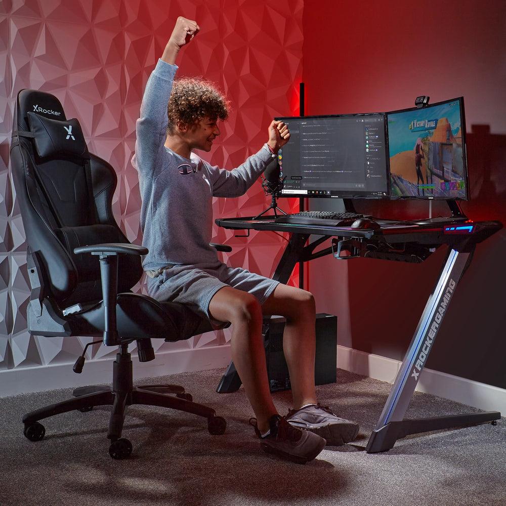 XROCKER AGILITY SPORT ESPORT PC KONTORSSPELSTOL - KOLSVART