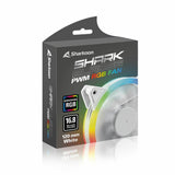 Sharkoon SHARK Blades PWM RGB White 120mm 1400RPM 94.8m3/h FDB 20x ARGB LED PC Case Fan Sharkoon