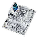 ASUS ROG STRIX X870E-A GAMING WIFI7 NEO – ATX AM5 bundkort – skråt ovenfra med afdækning fjernet