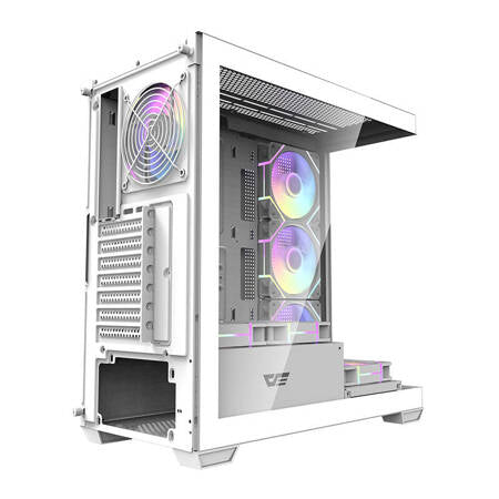 Datorfodral Darkflash DS900 (vit) + 7 ARGB-fläktar