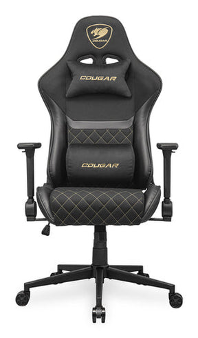COUGAR Armor One V2 Gold F, PVC/stof, sort gamingstol – produktvisning