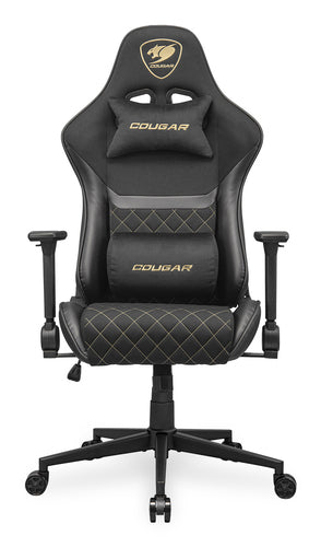COUGAR gamerstol Armor One V2 Gold F, PVC/stof, sort