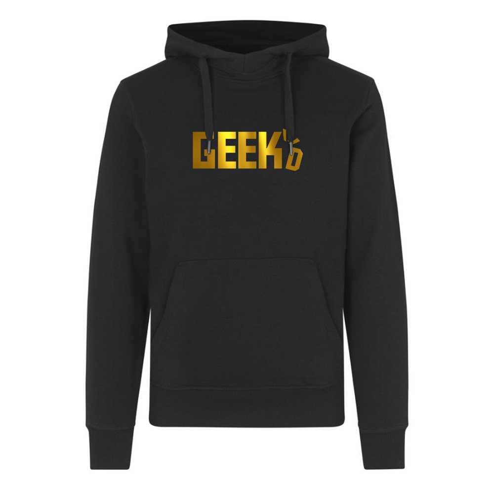 Geekd - Guldlogo-huvtröja - Svart
