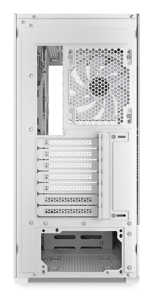 Sharkoon AK6 RGB White Panoramic Dual Tempered Glass 4x 120mm ARGB PWM Fans USB-C BTF ATX Gaming PC Case Sharkoon