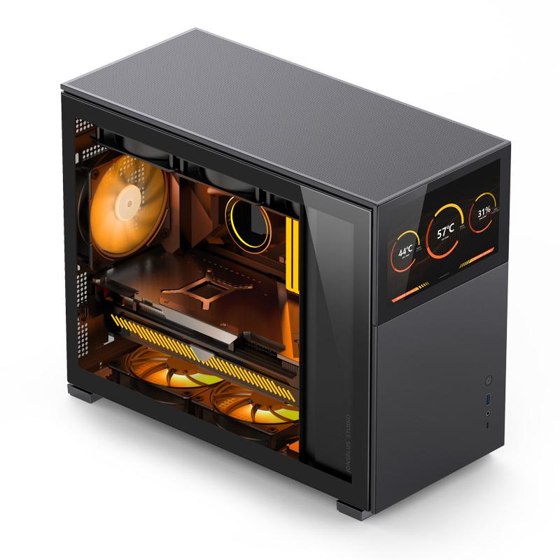 Jonsbo D31 Screen MATX Fodral, Härdat Glas - Svart