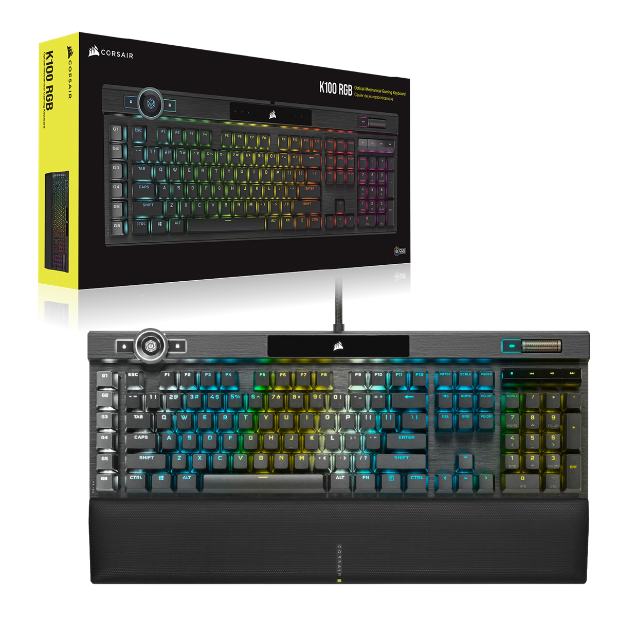 CORSAIR - Gaming K100 RGB Optiskt-mekaniskt Tangentbord