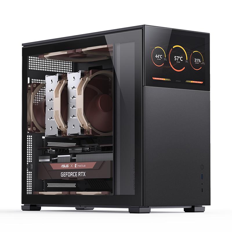 Jonsbo D41 Screen ATX-fodral, Härdat Glas - Svart