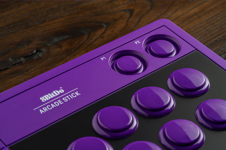 8BitDo Arcade Stick til Switch og PC – lilla – produktbillede 12