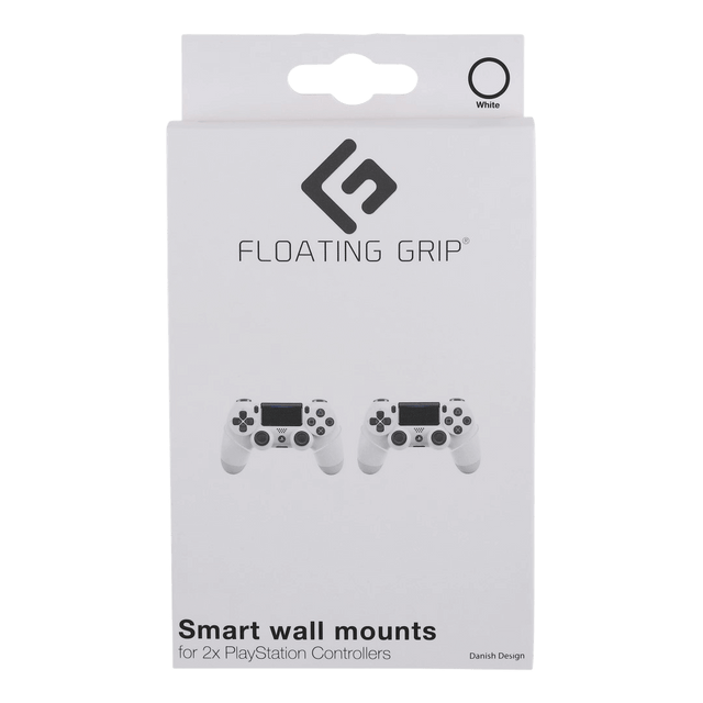 Floating Grip vægbeslag til PS3- og PS4-controllere – 2 stk., hvid