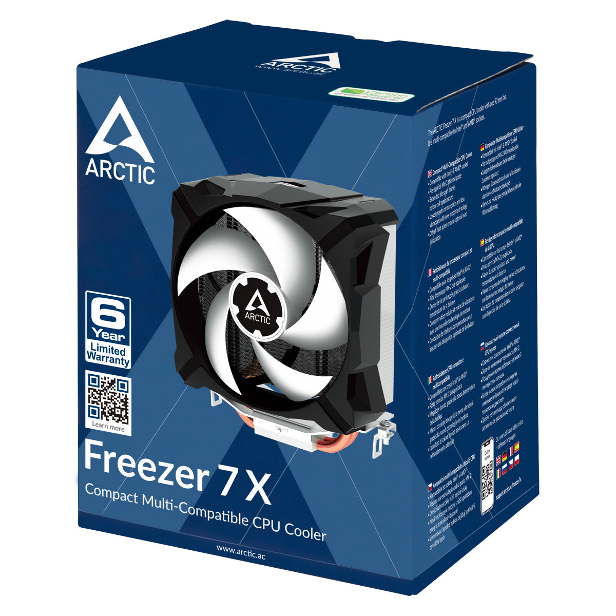 ARCTIC Freezer 7X Processorkylare 1-pack Svart Grå 92 Mm
