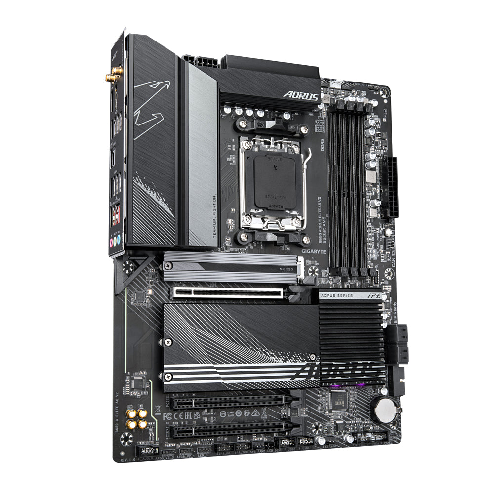 GIGABYTE B650 AORUS ELITE AX V2 - Sockel AM5 - Moderkort (svart)