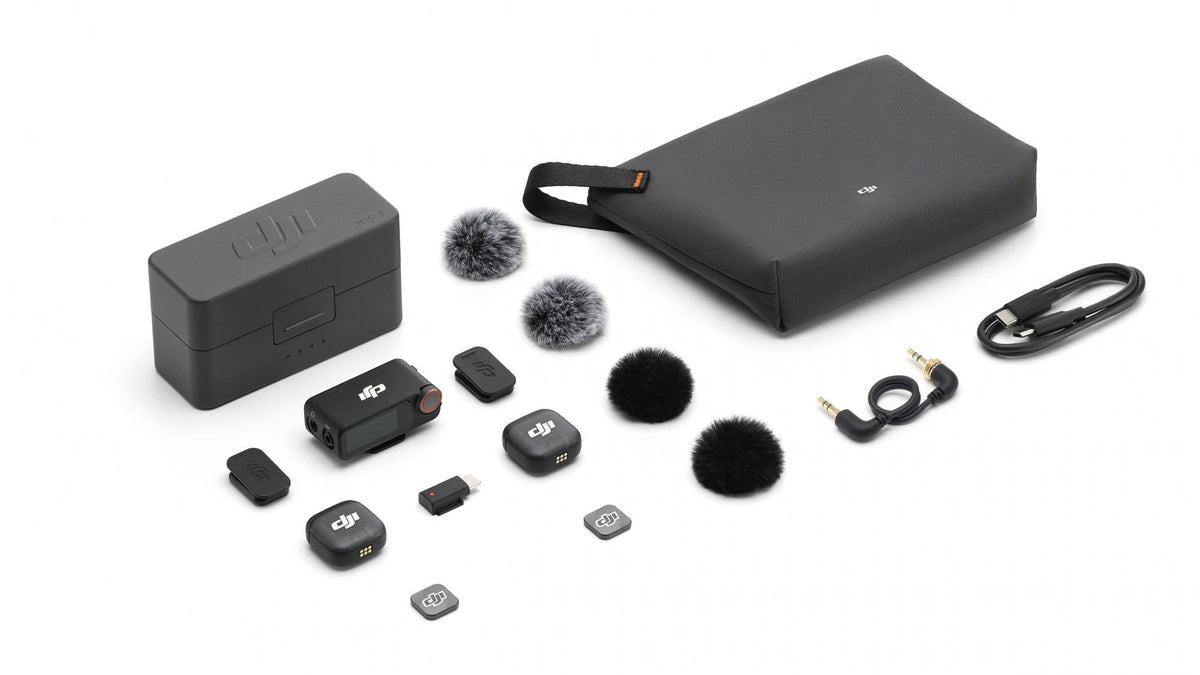 DJI - Mic 3 Wireless Microphone System (2 TX + 1 RX + Charging Case) DJI