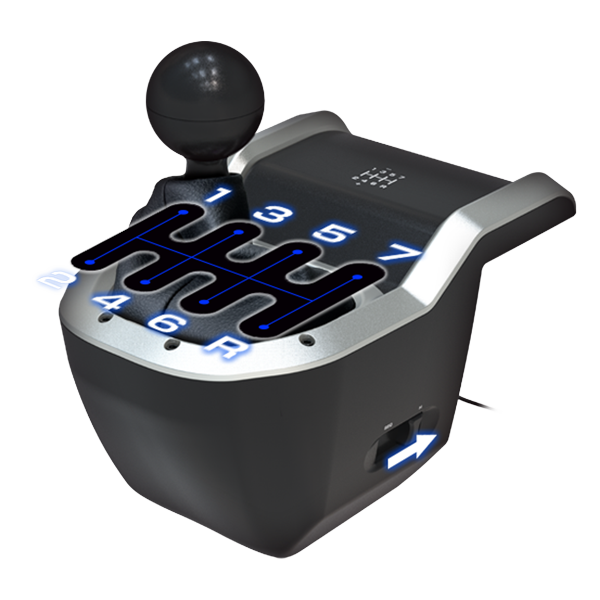 HORI - Racing Wheel Pro Deluxe + 7-växlad Racingväxelpaket För PC (Windows 11/10)