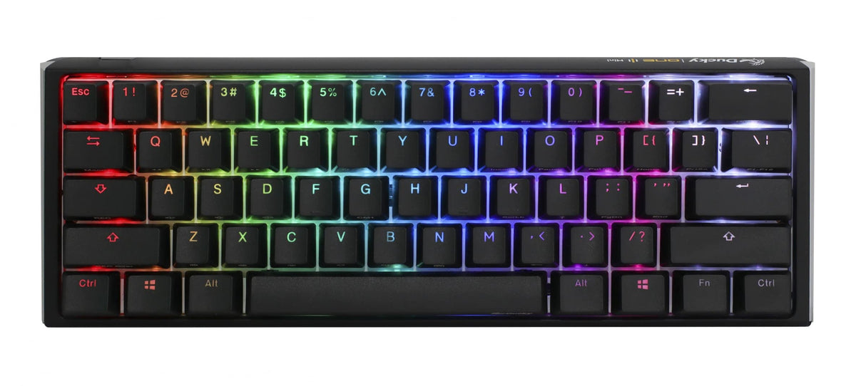 Ducky One 3 - Klassisk Svart / Vit Nordisk - Mini 60% - Körsbärsbrun